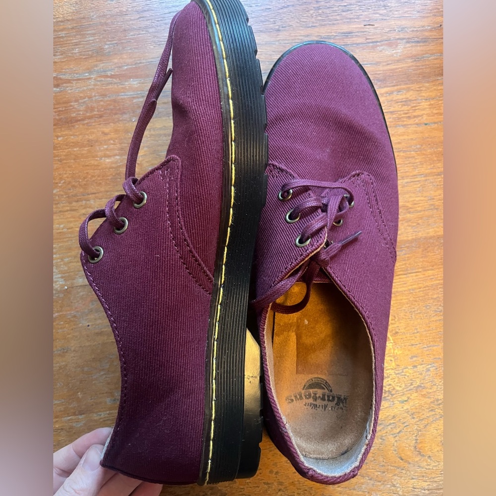 Dr Marten Canvas Oxford Shoe - Burgundy, Maroon, Never Worn
